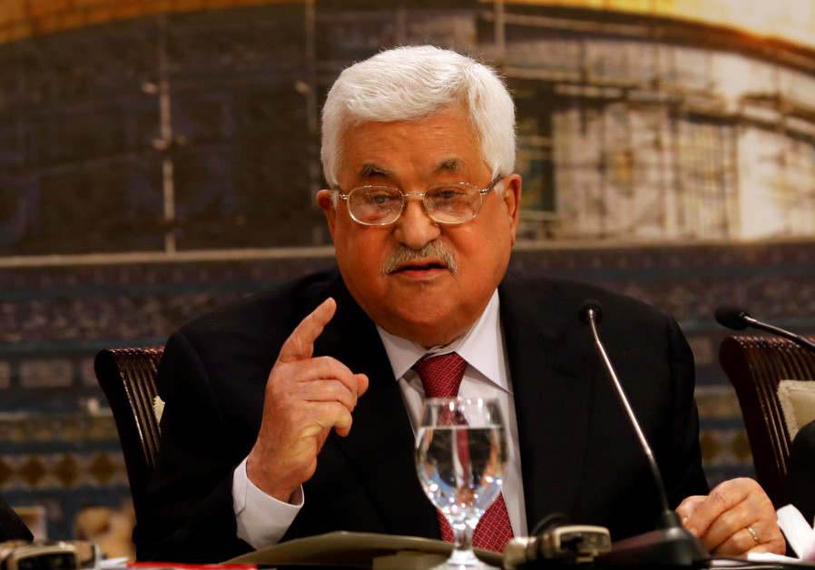 Palestinian President Mahmoud Abbas gestures as he speaks during the Palestinian National Council meeting in Ramallah Photo By: MOHAMAD TOROKMAN/REUTERS Palestinian President Mahmoud Abbas gestures as he speaks in Ramallah