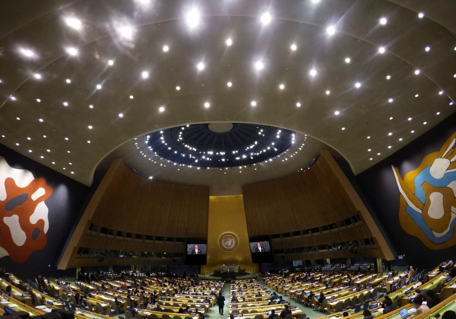 The United Nations General Assembly at UN headquarters in New York, US Photo By: REUTERS Arab states call emergency UN General Assembly session on Gaza