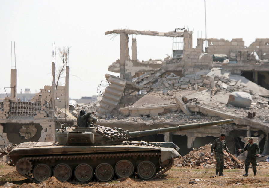 Soldiers loyal to Syria's President Bashar al-Assad forces are deployed at al-Qadam area near Yarmouk Palestinian camp in Damascus, Syria April 29, 2018. Photo By: REUTERS/OMAR SANADIKI Everything you need to know about Syria's developments this weekend