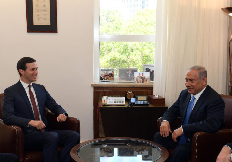 Jared Kushner and Prime Minister Benjamin Netanyahu during a meeting in Jerusalem June 22 2018 Photo By: GPO Kushner and Greenblatt meet Netanyahu, set to discuss U.S. peace plan