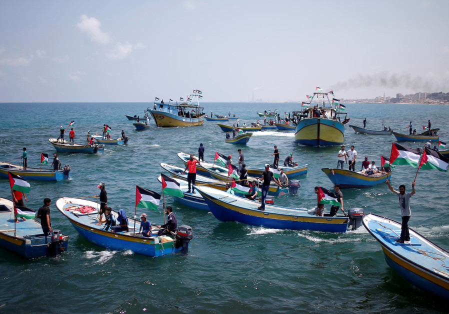 A boat aiming to break Israel's maritime blockade on Gaza at sea, May 29, 2018 Photo By: REUTERS/MOHAMMED SALEM Cyprus serving as Gaza’s port still in early stages