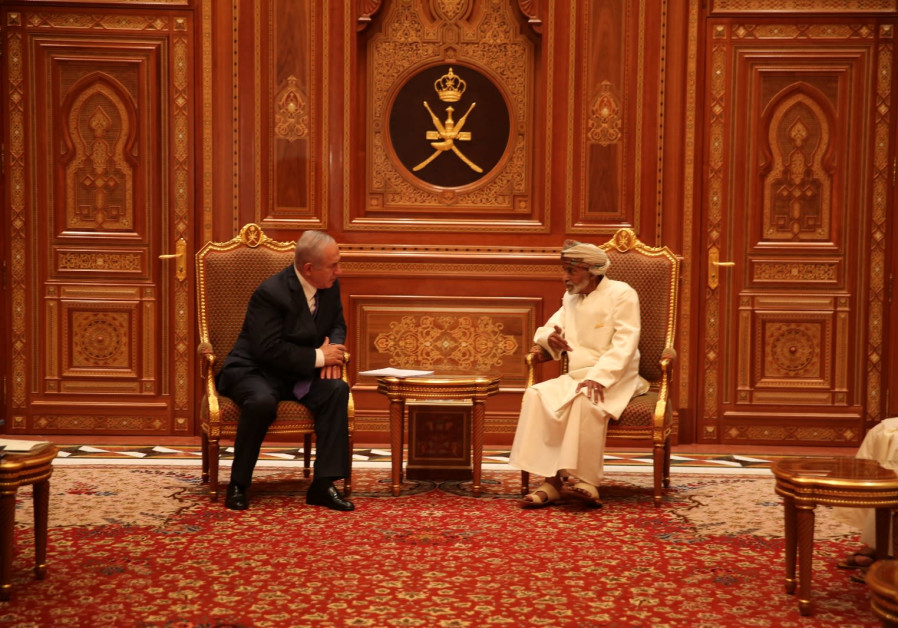 Prime Minister Benjamin Netanyahu and Sultan of Oman Qaboos bin Said al Said. Photo By: Courtesy Netanyahu makes historic visit to Oman