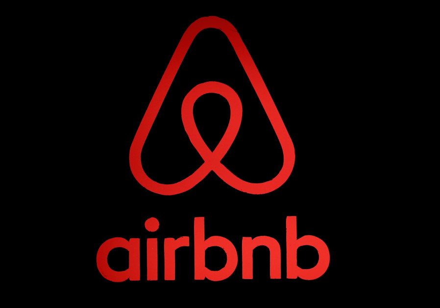 The logo of Airbnb is displayed at an Airbnb event in Tokyo, Japan, June 14, 2018. Photo By: REUTERS/ISSEI KATO The logo of Airbnb is displayed at an Airbnb event in Tokyo, Japan, June 14, 2018.