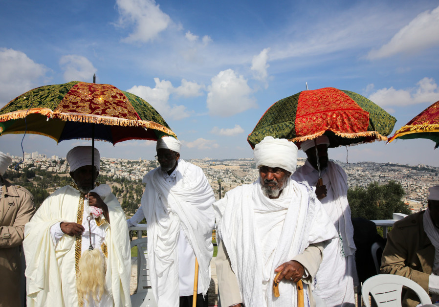 Members of the Ethiopian community celebrate the Sigd festival in Jerusalem, 7 November, 2018 Photo By: MARC ISRAEL SELLEM Members of the Ethiopian community celebrate the Sigd festival in Jerusalem, 7 November, 2018