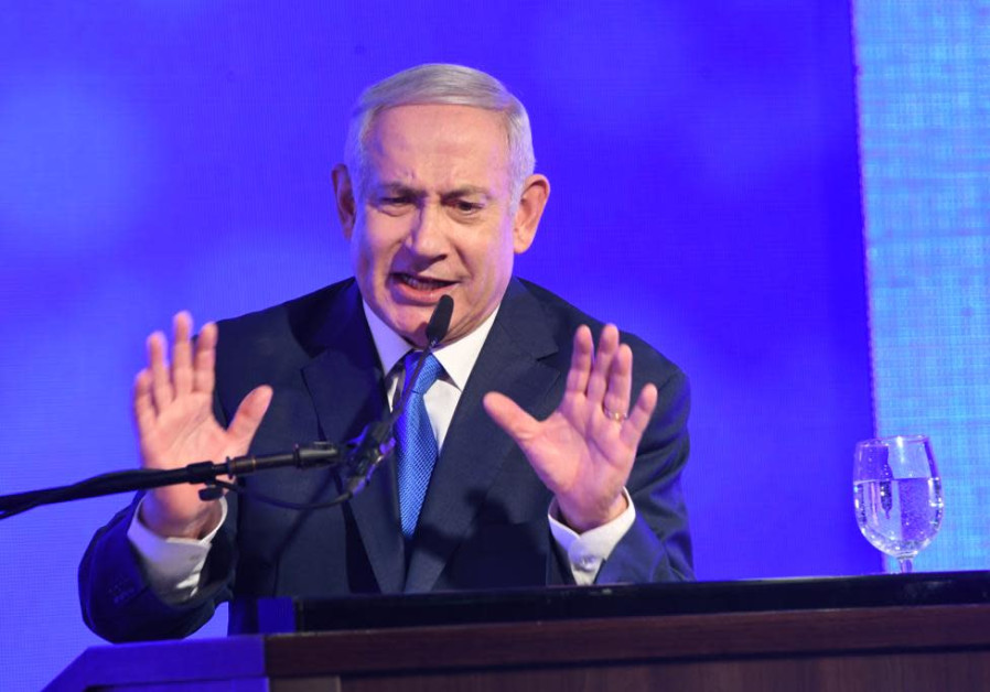 Prime Minister Benjamin Netanyahu speaks at a Likud Hannukah candle lighting, December 2, 2018 Photo By: AVSHALOM SASSONI/ MAARIV Prime Minister Benjamin Netanyahu speaks at a Likud Hannukah candle lighting, December 2, 2018