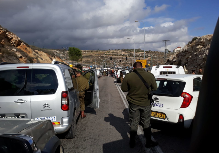 Terror attack on Givat Asaf Photo By: DAVID MICHAEL COHEN/TPS Terror attack on Givat Asaf