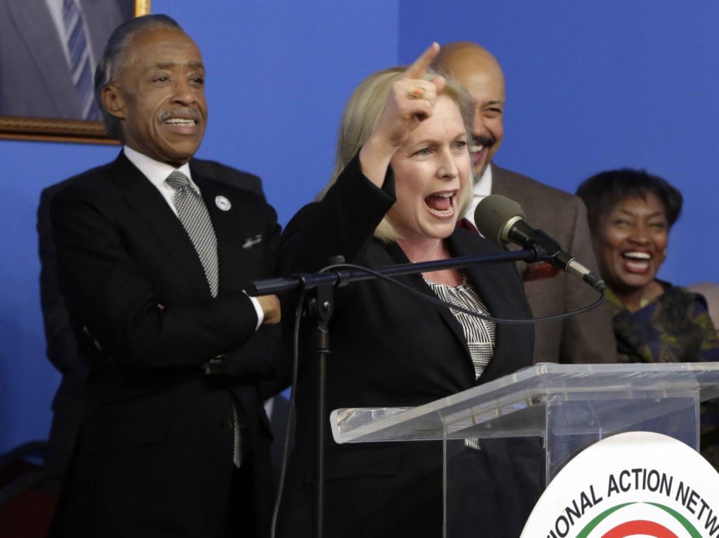 Gillibrand Shaprton (Richard Drew / Associated Press)