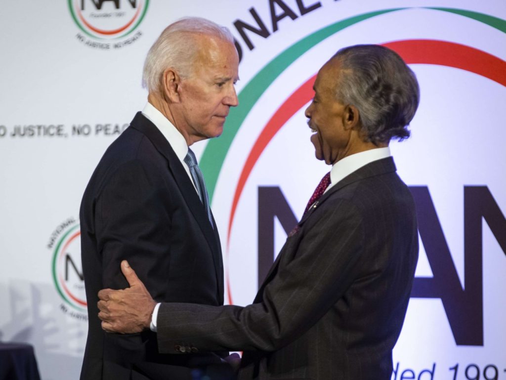 Joe Biden and Al Sharpton NAN (Al Drago / Getty)