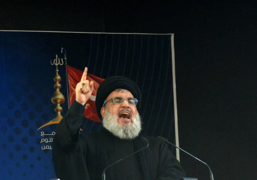 Hezbollah leader Sayyed Hassan Nasrallah delivers a speech Photo By: REUTERS Hezbollah leader Sayyed Hassan Nasrallah delivers a speech