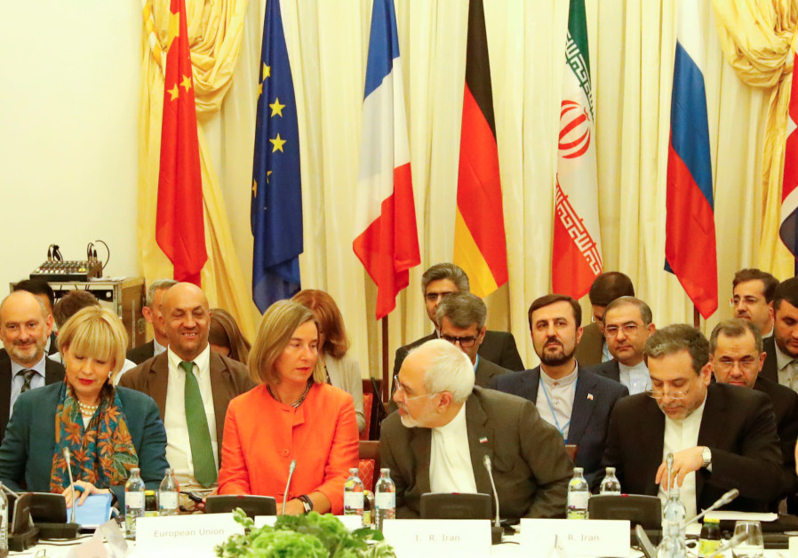 European Union High Representative for Foreign Affairs and Security Policy Federica Mogherini and Iran's Foreign Minister Mohammad Javad Zarif attend a meeting in Vienna, Austria July 6, 2018 Photo By: REUTERS/LEONHARD FOEGER Will EU’s scheme to beat U.S. sanctions against Iran be a game changer?
