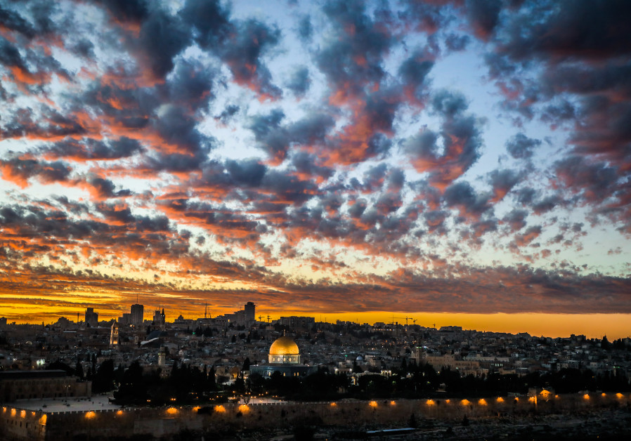 The Dome of the Rock mosque is seen during the sunset at the al-Aqsa mosque compound Photo By: SAEED QAQ/NURPHOTO VIA AFP The Dome of the Rock mosque is seen during the sunset at the al-Aqsa mosque compound