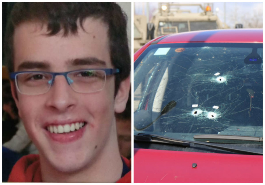 Staff Sergeant Gal Kaidan and an Israeli vehicle that was hit by the terrorist's shooting Photo By: IDF SPOKESPERSON'S UNIT/EITAN SHWEIBER/TPS Staff Sergeant Gal Kaidan and an Israeli vehicle that was hit by the terrorist's shooting