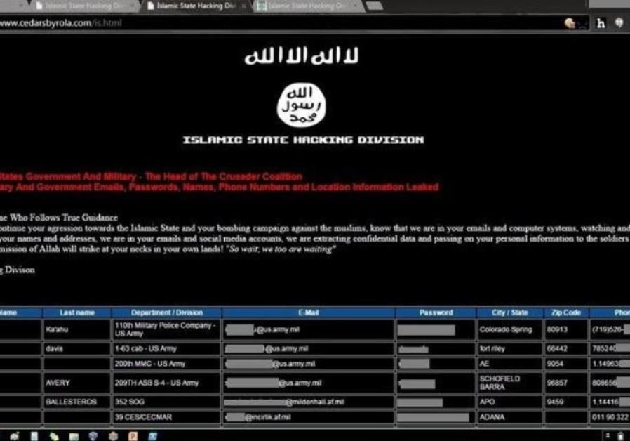 Screenshot of threat published by the Islamic State Hacking Division to the US military Photo By: screenshot ISIS threat
