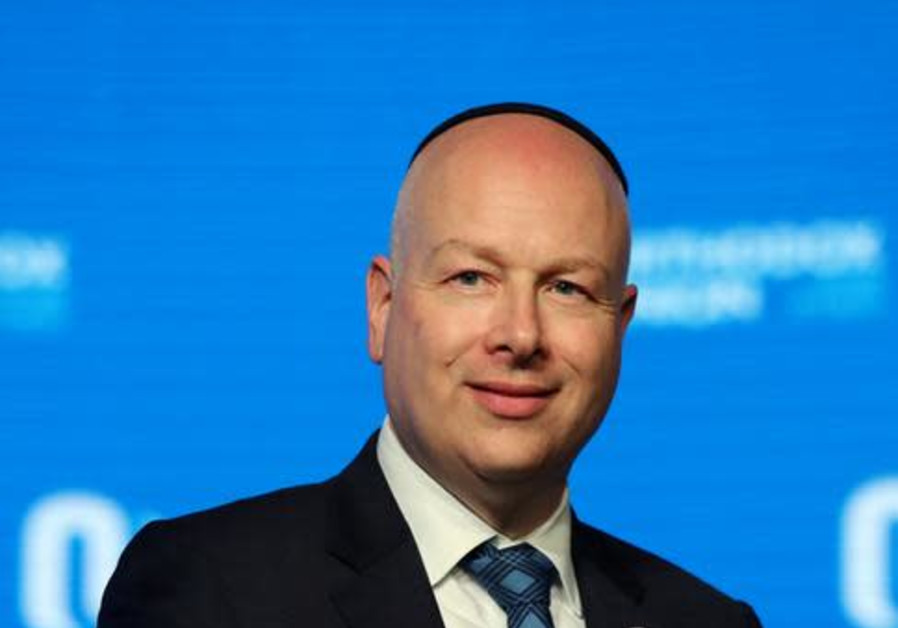 Jason Greenblatt, U.S. President Donald Trump's Middle East envoy, attends a reception hosted by the Orthodox Union in Jerusalem ahead of the opening of the new U.S. embassy in Jerusalem, May 14, 2018 Photo By: AMMAR AWAD/REUTERS Jason Greenblatt, US President Donald Trump's Middle East envoy.