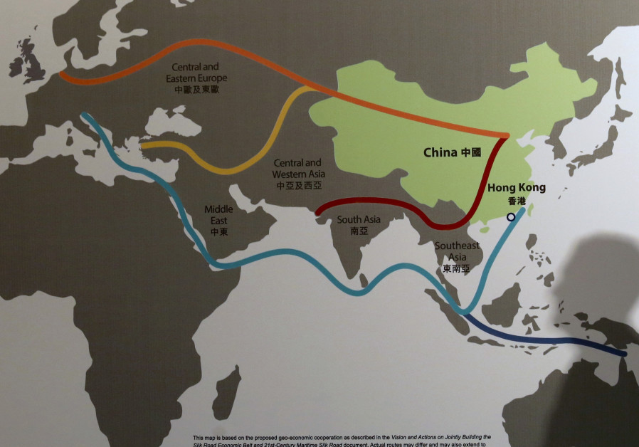 A map of China's One Belt, One Road initiative Photo By: BOBBY YIP/ REUTERS A map of China's One Belt, One Road initiative