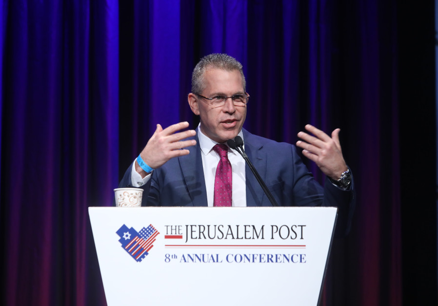 Minister Gilad Erdan speaks at the Jerusalem Post Conference Photo By: MARC ISRAEL SELLEM/THE JERUSALEM POST Minister Gilad Erdan speaks at the Jerusalem Post Conference
