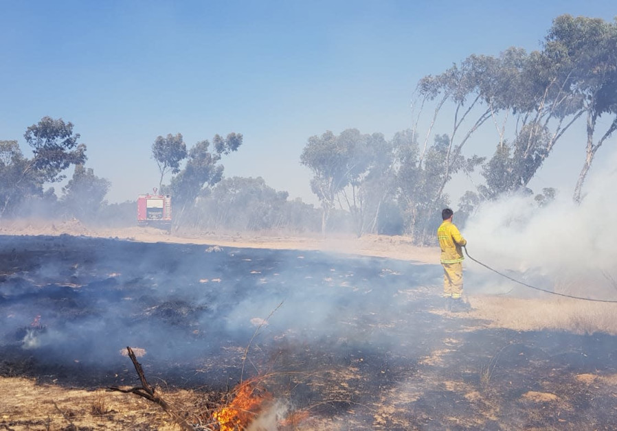 The results of a fire started by an incendiary balloon in the Beeri forest, September 24, 2018 Photo By: YOAV SAAD/KKL-JNF The results of a fire started by an incendiary balloon over the Sukkot holiday, September 2018