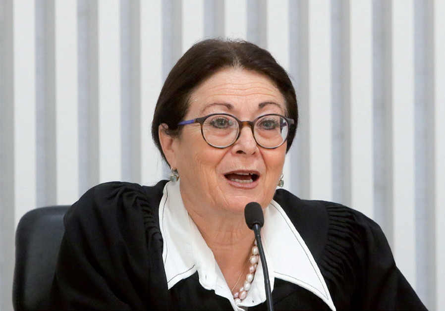 Supreme Court President Esther Hayut Photo By: MARC ISRAEL SELLEM Supreme Court Justice Hayut accuses Ohana of calling for anarchy