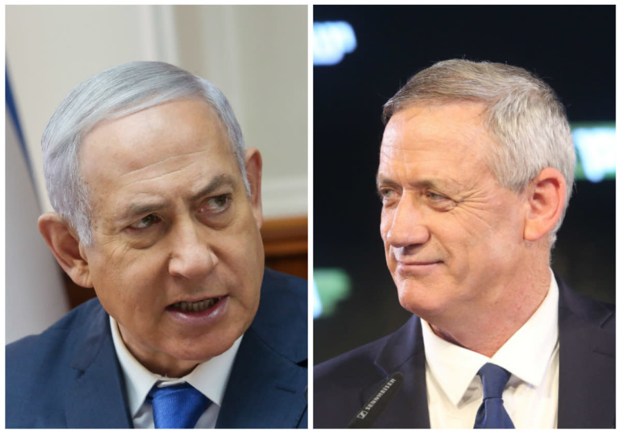 Benjamin Netanyahu (L) and Benny Gantz (R) Photo By: MARC ISRAEL SELLEM/THE JERUSALEM POST Benjamin Netanyahu (L) and Benny Gantz (R)