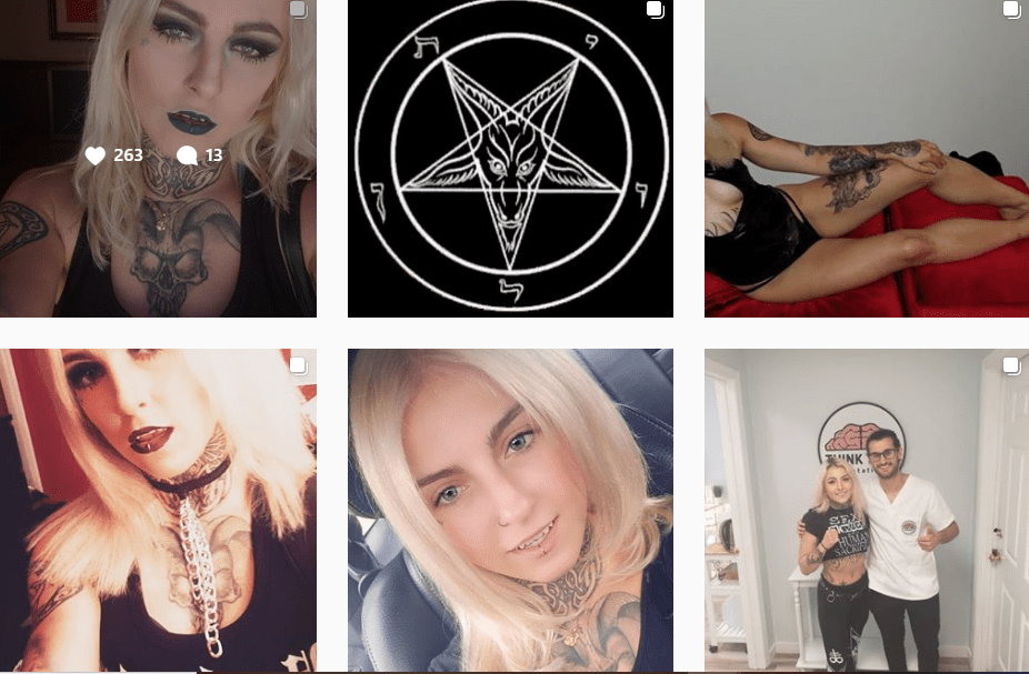 Disgusting Porn Whore Turned MMA Fighter Who Openly Promotes Satanism