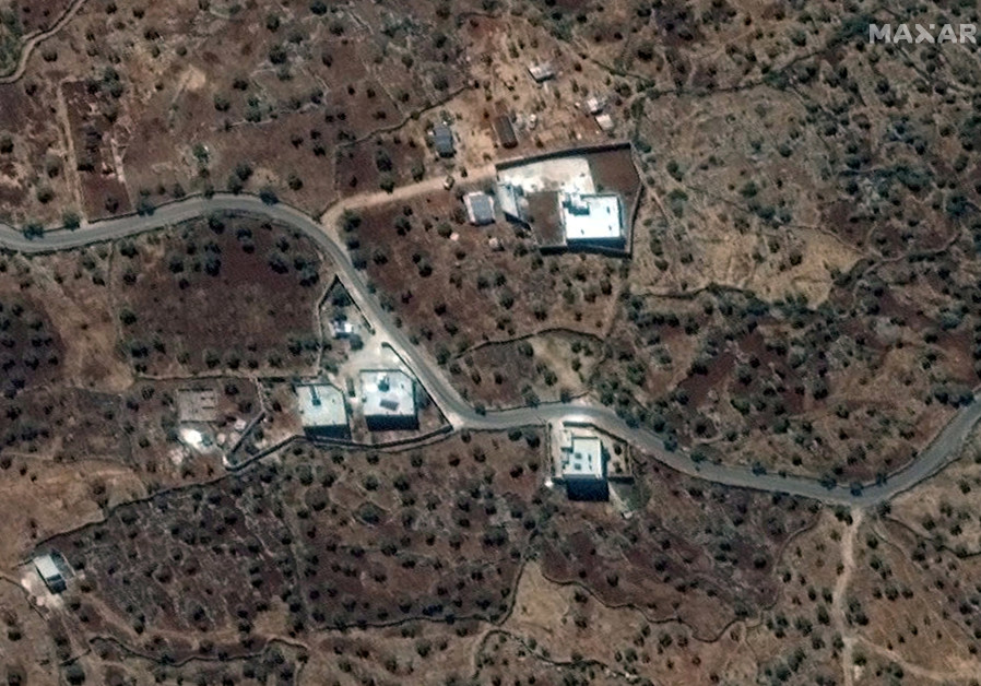 A satellite view of the reported residence of ISIS leader, Abu Bakr al-Baghdadi, according to the source, near the village of Barisha, Syria Photo By: REUTERS A satellite view of the reported residence of ISIS leader, Abu Bakr al-Baghdadi, according to the so