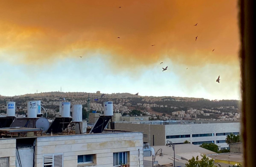 A view from Baka of the Beit Meir fire (credit: Shira Silkoff) A view from Baka of the Beit Meir fire (credit: Shira Silkoff)