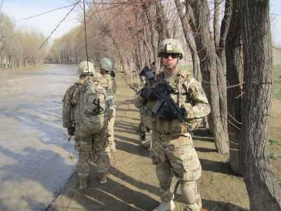 Eric Roberson on his first combat patrol since Desert Storm. Photo courtesy of the author.