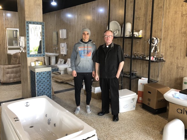 Christian-owned kitchen and bath store in Qaraqosh, Iraq.