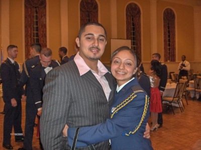 Sadia Heil and Ash at an Air Force ROTC function in Maryland in 2005, a year before he died. Photo courtesy of the author.