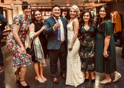 Marty’s wedding in Virginia in 2021—the inspiration for this reflection. Left to right: Kate, Sadia Heil, Rob, Marty, Sheena, and Erinne. Photo courtesy of the author.
