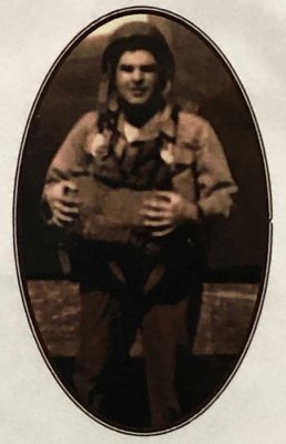 John Primerano rigged for a pay jump sometime in 1945. Photo courtesy of the author.