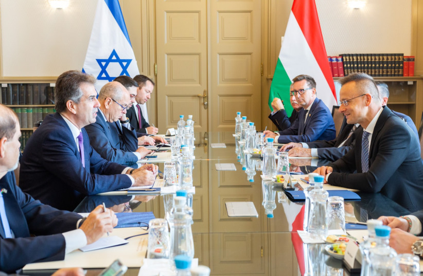 Foreign Minister Eli Cohen seen during his trip to Hungary on May 31, 2023 (credit: ISRAELI EMBASSY IN HUNGARY) Foreign Minister Eli Cohen seen during his trip to Hungary on May 31, 2023 (credit: ISRAELI EMBASSY IN HUNGARY)