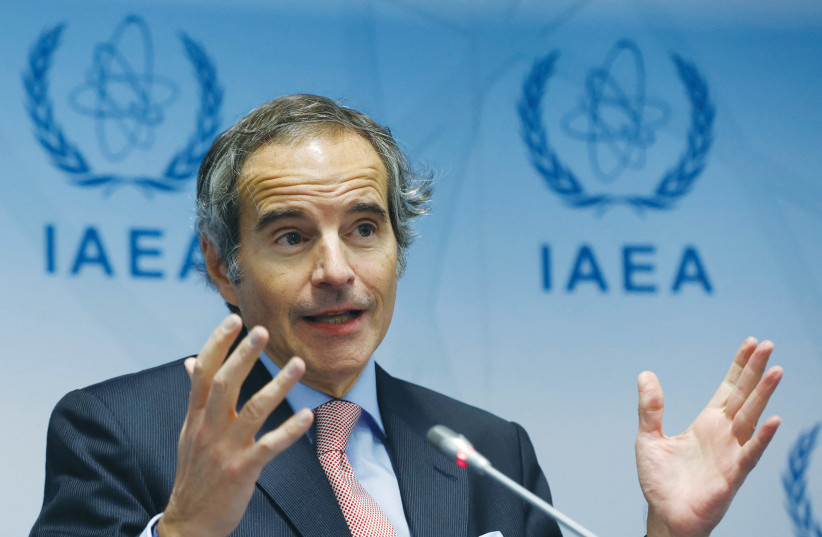 IAEA DIRECTOR-GENERAL Rafael Grossi addresses the media during an agency Board of Governors meeting in Vienna, on Monday. (credit: Leonhard Foeger/Reuters) IAEA DIRECTOR-GENERAL Rafael Grossi addresses the media during an agency Board of Governors meeting in Vienna, on Monday. (credit: Leonhard Foeger/Reuters)