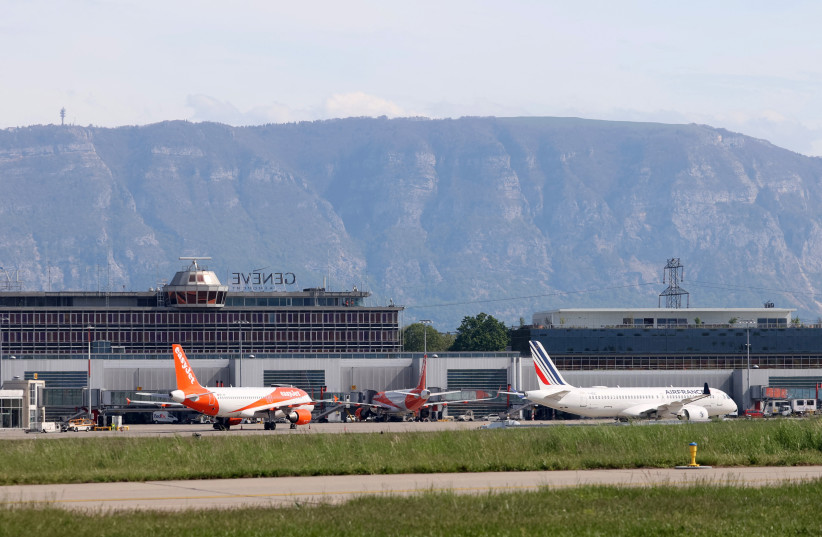 Air France and Easyjet aircrafts are seen on the tarmac of Cointrin Airport in Geneva, Switzerland, May 4, 2023. (credit: DENIS BALIBOUSE/REUTERS) Air France and Easyjet aircrafts are seen on the tarmac of Cointrin Airport in Geneva, Switzerland, May 4, 2023. (credit: DENIS BALIBOUSE/REUTERS)