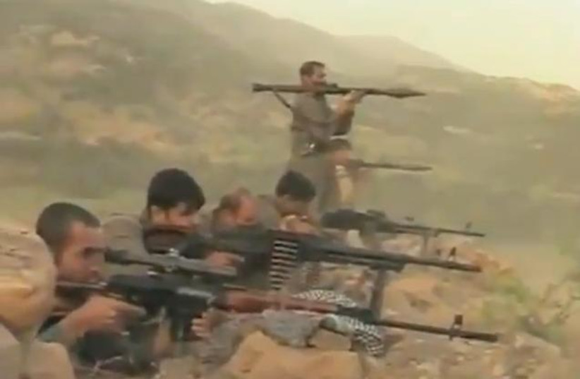 Free Life Party of Kurdistan (PJAK) fighters in Iran in 2012 (credit: Voice of America/Wikimedia Commons) Free Life Party of Kurdistan (PJAK) fighters in Iran in 2012 (credit: Voice of America/Wikimedia Commons)