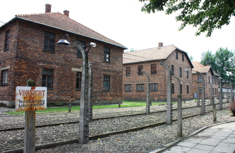 Auschwitz concentration camp in Oświęcim (credit: Wikimedia Commons) Auschwitz concentration camp in Oświęcim (credit: Wikimedia Commons)