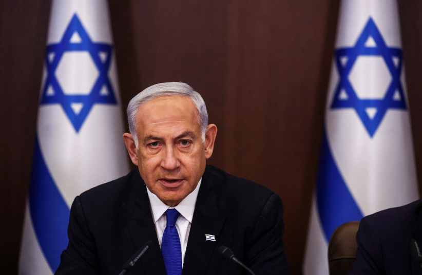 Prime Minister Benjamin Netanyahu looks on as he convenes a cabinet meeting at the Prime Minister's office in Jerusalem, June 4, 2023 (credit: REUTERS/Ronen Zvulun) Prime Minister Benjamin Netanyahu looks on as he convenes a cabinet meeting at the Prime Minister's office in Jerusalem, June 4, 2023 (credit: REUTERS/Ronen Zvulun)