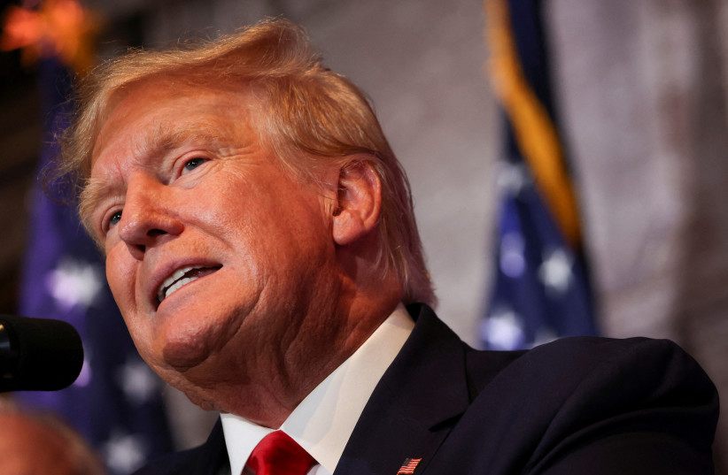 Former US President Donald Trump speaks during a campaign stop to unveil his leadership team, at the South Carolina State House in Columbia, South Carolina, US, January 28, 2023. (credit: REUTERS/SHANNON STAPLETON/FILE PHOTO) Former US President Donald Trump speaks during a campaign stop to unveil his leadership team, at the South Carolina State House in Columbia, South Carolina, US, January 28, 2023. (credit: REUTERS/SHANNON STAPLETON/FILE PHOTO)