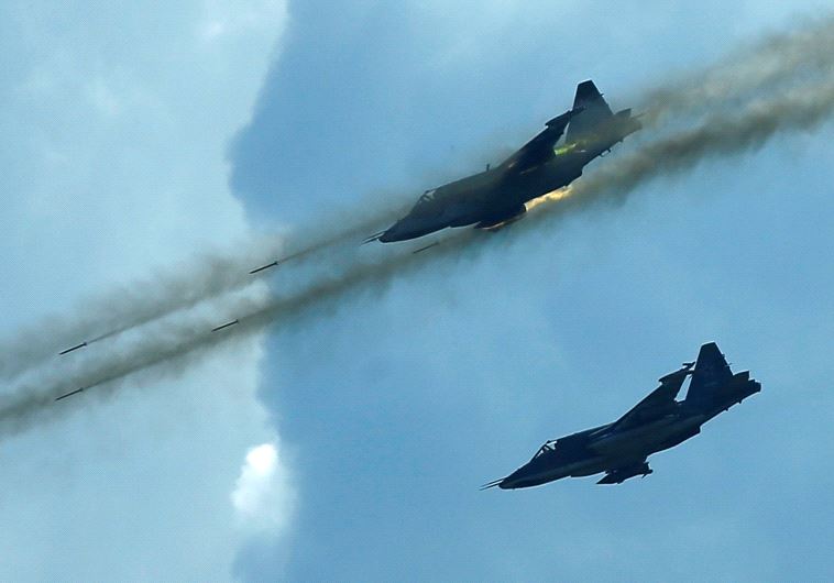 Russian Sukhoi Su-25 jet fighters (credit: REUTERS) Russian Sukhoi Su-25 jet fighters (credit: REUTERS)