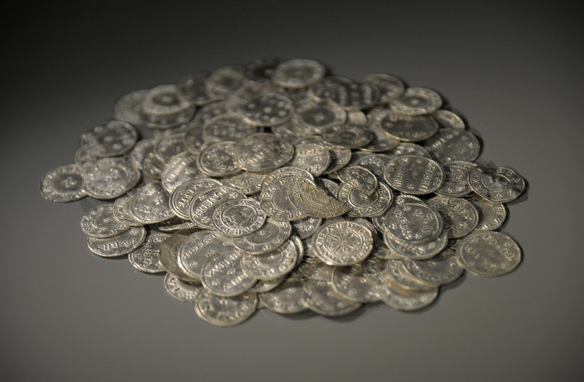 Anglo Saxon and Anglo Viking coins dating from the tenth century are displayed at the British Museum in London March 4, 2014. The coins are part of a major new exhibition 'Vikings: Life and Legend' which runs from March 6 to June 22 (credit: TOBY MELVILLE/REUTERS) Anglo Saxon and Anglo Viking coins dating from the tenth century are displayed at the British Museum in London March 4, 2014. The coins are part of a major new exhibition 'Vikings: Life and Legend' which runs from March 6 to June 22 (credit: TOBY MELVILLE/REUTERS)