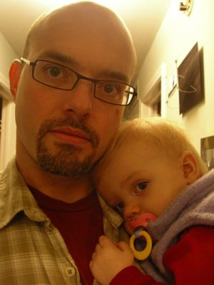 Chez Chesak and his daughter, Lillian, after he returned from war, missing much of her first year of life. Photo courtesy of the author.