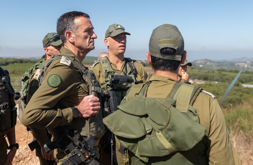 IDF Chief of Staff Herzi Halevi tours Israel's northern border with Lebanon on August 2, 2023 (credit: IDF SPOKESPERSON'S UNIT) IDF Chief of Staff Herzi Halevi tours Israel's northern border with Lebanon on August 2, 2023 (credit: IDF SPOKESPERSON'S UNIT)