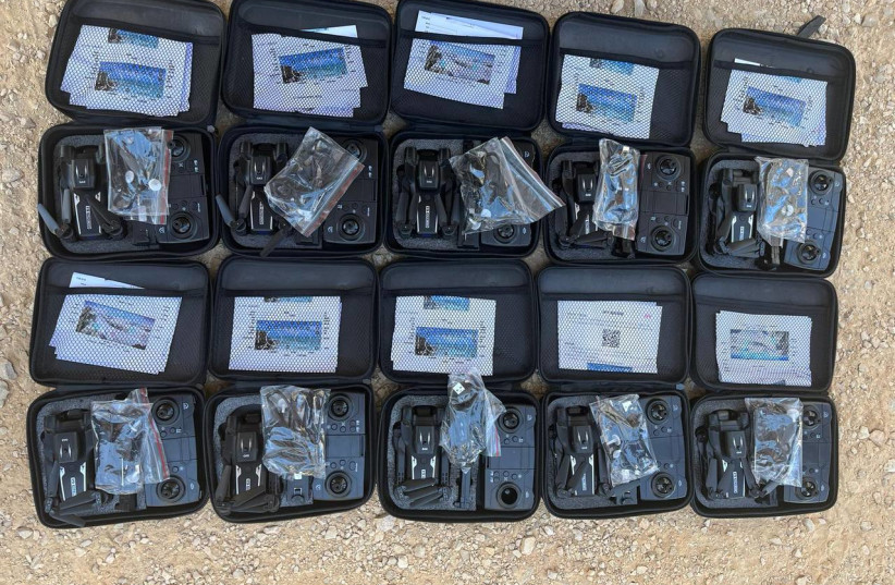 Drones seized by the Defense Ministry at the Erez crossing into Gaza (credit: DEFENSE MINISTRY) Drones seized by the Defense Ministry at the Erez crossing into Gaza (credit: DEFENSE MINISTRY)