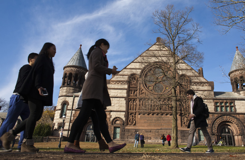 People walk around the Princeton University campus in New Jersey, November 16, 2013. (credit: REUTERS/EDUARDO MUNOZ) People walk around the Princeton University campus in New Jersey, November 16, 2013. (credit: REUTERS/EDUARDO MUNOZ)