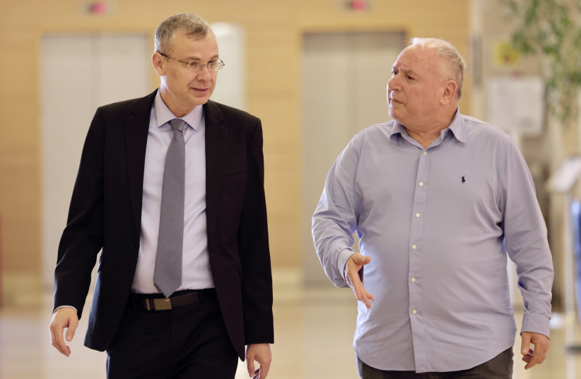 Justice Minister Yariv Levin and David Amsalem, a minister in the Justice Ministry, are seen walking down a hallway in the Knesset on May 29, 2023 (credit: MARC ISRAEL SELLEM) Justice Minister Yariv Levin and David Amsalem, a minister in the Justice Ministry, are seen walking down a hallway in the Knesset on May 29, 2023 (credit: MARC ISRAEL SELLEM)