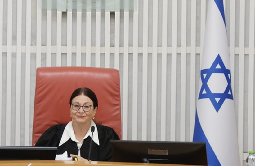 High Court Judge Esther Hayut hears petitions against the incapacitation law on August 3, 2023. (credit: MARC ISRAEL SELLEM) High Court Judge Esther Hayut hears petitions against the incapacitation law on August 3, 2023. (credit: MARC ISRAEL SELLEM)