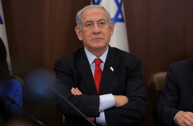 Prime Minister Benjamin Netanyahu attends the weekly cabinet meeting in the prime minister's office in Jerusalem, 30 July 2023. (credit: Abir Sultan/Pool via REUTERS) Prime Minister Benjamin Netanyahu attends the weekly cabinet meeting in the prime minister's office in Jerusalem, 30 July 2023. (credit: Abir Sultan/Pool via REUTERS)