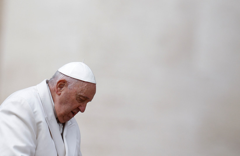 Pope Francis attends the weekly general audience in St. Peter's Square at the Vatican, March 29, 2023. (credit: REUTERS/GUGLIELMO MANGIAPANE) Pope Francis attends the weekly general audience in St. Peter's Square at the Vatican, March 29, 2023. (credit: REUTERS/GUGLIELMO MANGIAPANE)