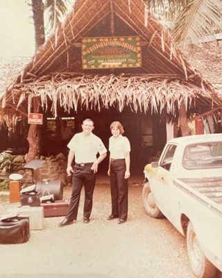 Captain R. Van with Charles Jonathon Stancil on Ponape. He became a lifelong friend who spoke at her retirement ceremony in 2016. Photo courtesy of the author.