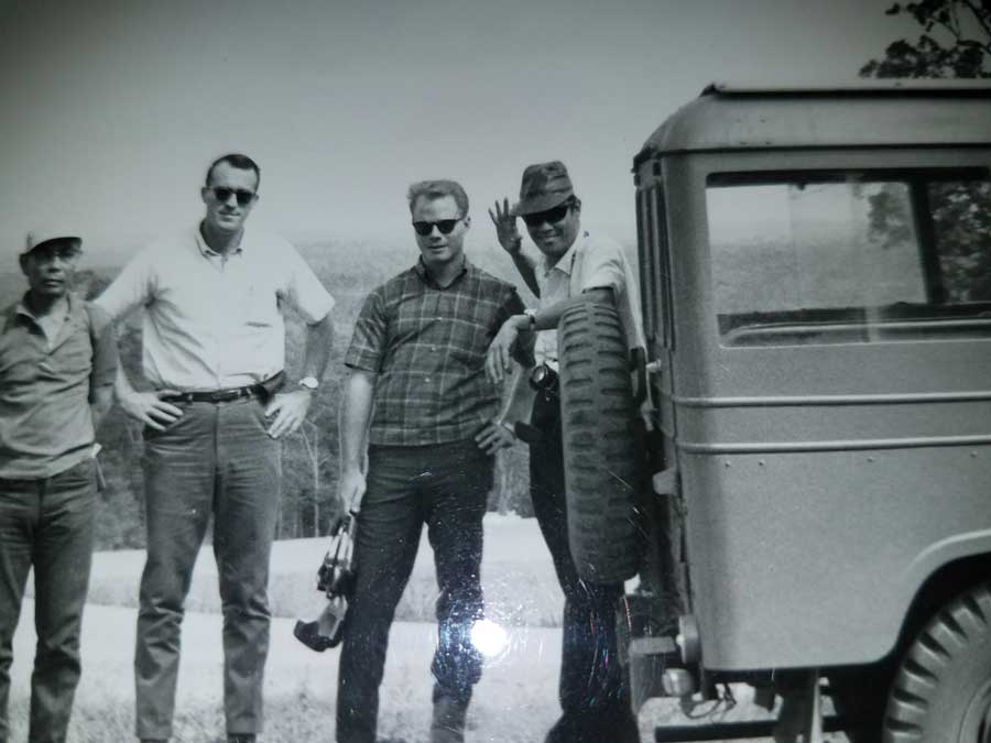 Mike Burton, second from the left, was a U.S Air Force officer whose job during the war included winning hearts and minds in exchange for intelligence.